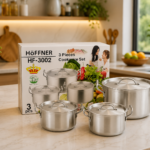 3PC HOFFNER ALUMINUM POT SET SIZE 18,20&22CM(3002)