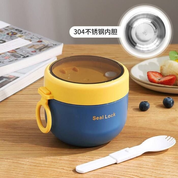 600ML/800ML SEAL LOCK QUALITY STAINLESS INNER LUNCH FLASK - Image 2