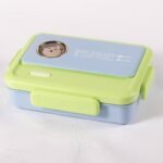 3 COMPARTMENT STAINLESS INNER KIDDIES LUNCH PACK WITH SPOON AND FORK - Image 4