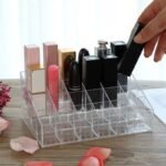 24 COMPARTMENT TRANSPARENT LIPSTICK/NAIL POLISH ORGANIZER