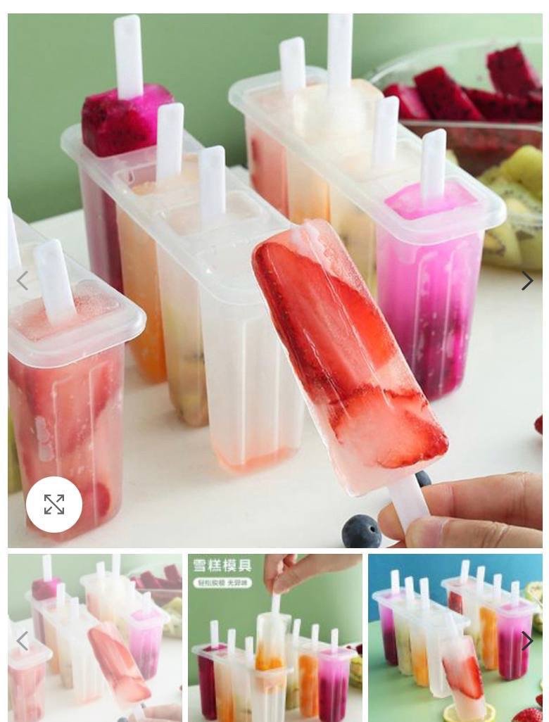img_0378 4PC POPSICLE ICE CREAM MOULD WITH HOLDER - Image 1