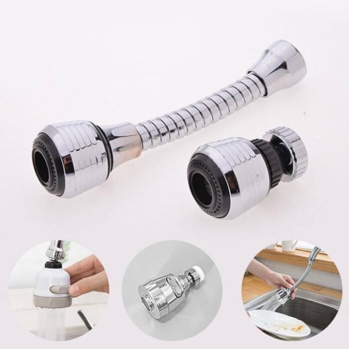 360 DEGREE ROTATING KITCHEN SINK FAUCET ATTACHMENT SWIVEL SPRAYER(Water saver)
The tap can be switched to dispense 2 different mode,Shower or Rush mode) - Image 4