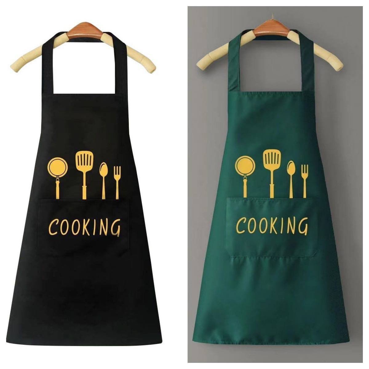 img_0450 KITCHEN COOKING WATERPROOF OIL RESISTANT HAND WIPING APRON - Image 1