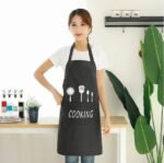 KITCHEN COOKING WATERPROOF OIL RESISTANT HAND WIPING APRON - Image 3