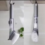 2IN1 LONG HANDLE REFILLABLE LIQUID CLEANING SOAP DISPENSER BRUSH WITH EXTRA FOAM - Image 2