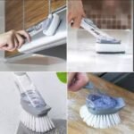 2IN1 LONG HANDLE REFILLABLE LIQUID CLEANING SOAP DISPENSER BRUSH WITH EXTRA FOAM - Image 3