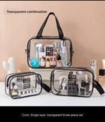 QUALITY TRANSPARENT WATERPROOF TRAVEL COSMETIC/TOILETRY HANDHELD BAG - Image 7