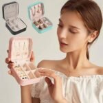 PORTABLE MINI WATERPROOF LEATHER BOX JEWELRY ORGANIZER