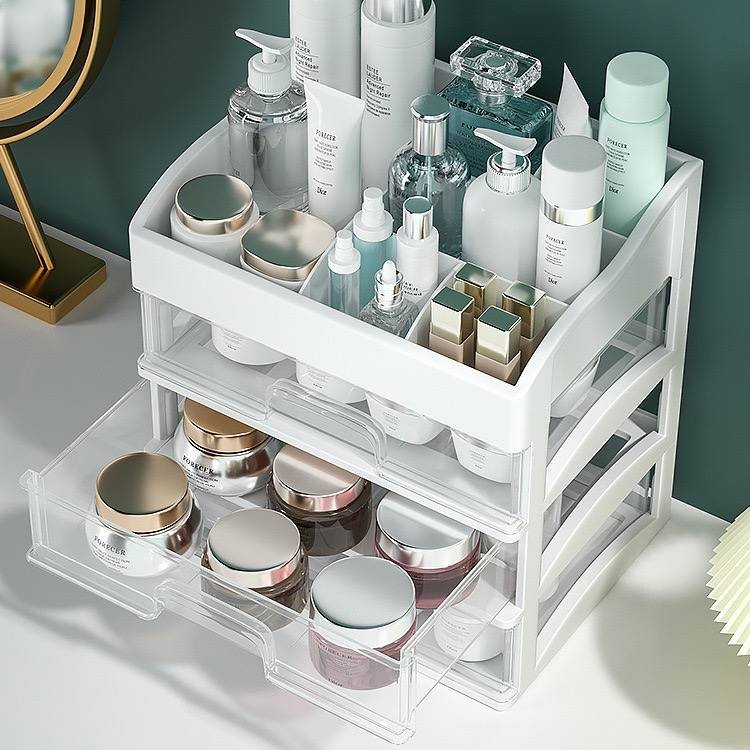 img_0592 4 STEP MAKEUP AND JEWELRY ORGANIZER WITH STICKERS(Comes in a box) - Image 1