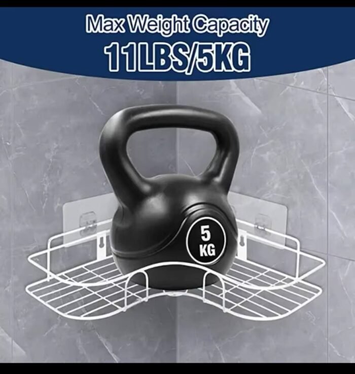 STRONG IRON CORNER TOILET/BATHROOM/KITCHEN WALL RACK.....2 HOOK - Image 3