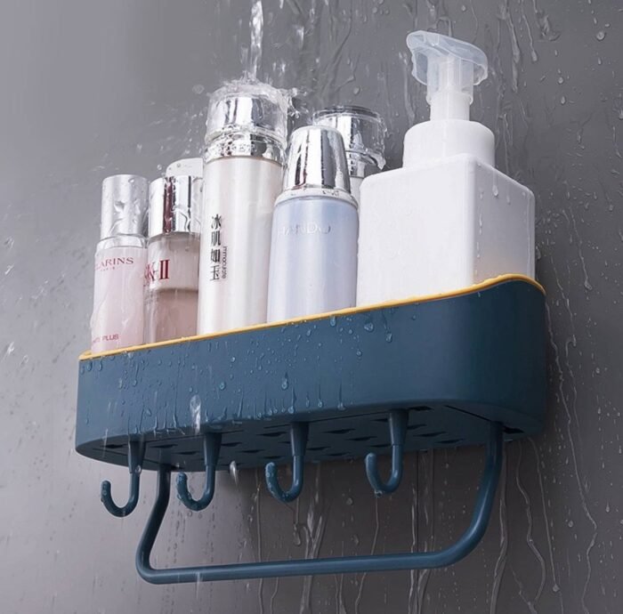 1PC MULTIPURPOSE WALL RACK WITH TOWEL HOLDER - Image 5
