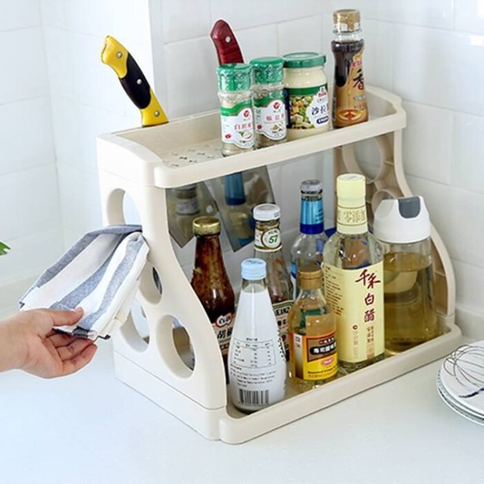 (ON SALES) BIG SIZE MULTIPURPOSE DOUBLE LAYER KITCHEN STORAGE RACK(Hephzy) 
Suitable for kitchen,bathroom and a book shelf - Image 2
