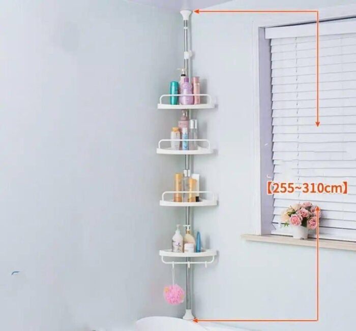 4 STEP MULTIPURPOSE CORNER BATHROOM SHELF - Image 2
