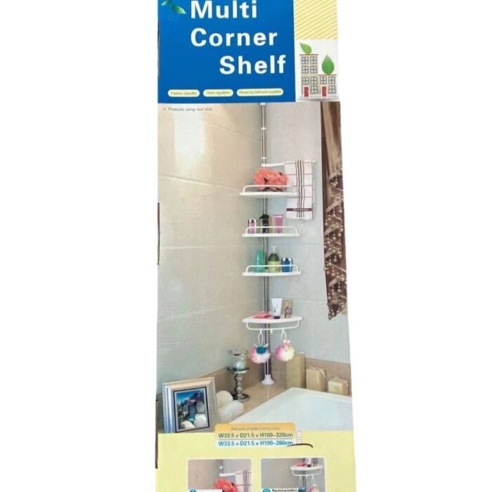 4 STEP MULTIPURPOSE CORNER BATHROOM SHELF - Image 4