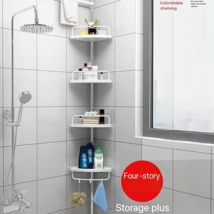 4 STEP MULTIPURPOSE CORNER BATHROOM SHELF - Image 5