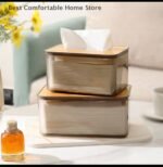 (ON SALES) RECTANGULAR WOODEN TRANSPARENT TISSUE BOX HOLDER - Image 4