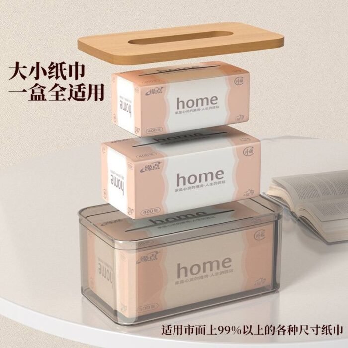 (ON SALES) RECTANGULAR WOODEN TRANSPARENT TISSUE BOX HOLDER - Image 7