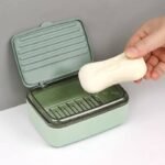 PORTABLE DOUBLE LAYER WATER DRAINING SOAP BOX WITH COVER - Image 2
