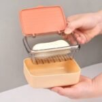PORTABLE DOUBLE LAYER WATER DRAINING SOAP BOX WITH COVER - Image 5