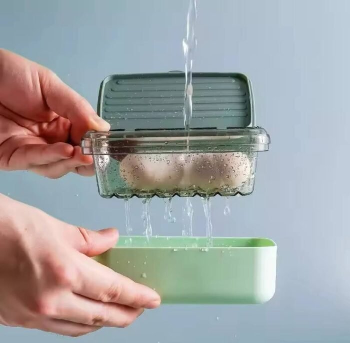 PORTABLE DOUBLE LAYER WATER DRAINING SOAP BOX WITH COVER - Image 4