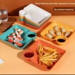 QUALITY THICK CHIPS AND SAUCE DIP PLATE