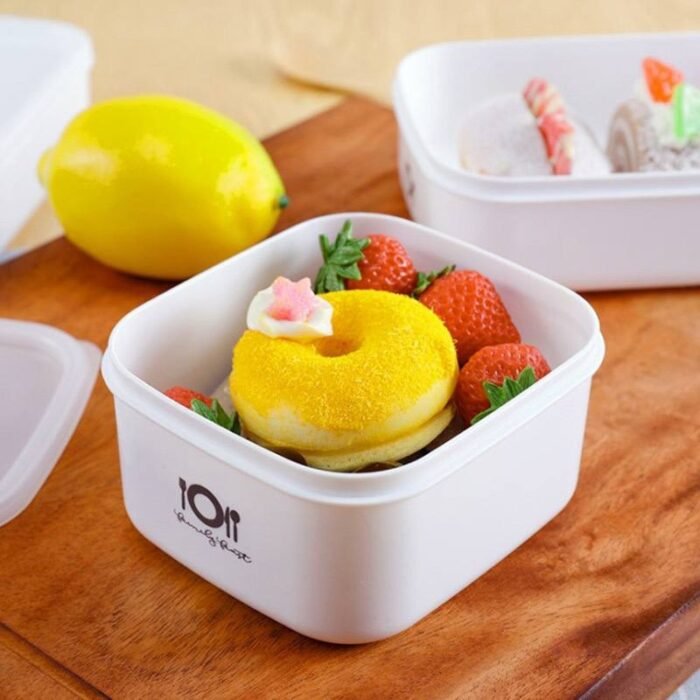 THICK STRONG SEALED AIRTIGHT REFRIGERATOR STORAGE BOX,MICROWAVE HEATING/FRUIT/SNACKS PLATE/LUNCH BOX WITH COVER - Image 2