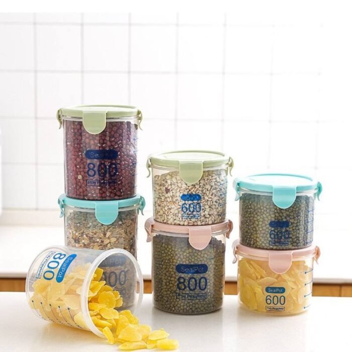 3PC SIZE 600,800,1000ML CEREAL AIR TIGHT CONTAINER,FOOD STORAGE/CANISTER - Image 2