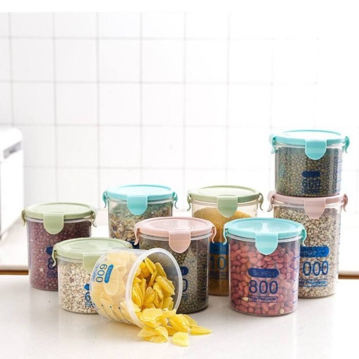 3PC SIZE 600,800,1000ML CEREAL AIR TIGHT CONTAINER,FOOD STORAGE/CANISTER - Image 3