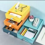 DESKTOP DRAWER STYLE STORAGE BOX(OFFICE DESK SHELF,ORGANIZING CABINET,STORAGE CABINET) 
Not the complete layers they stack o,If you want it like that you’ll buy as much as you want - Image 4