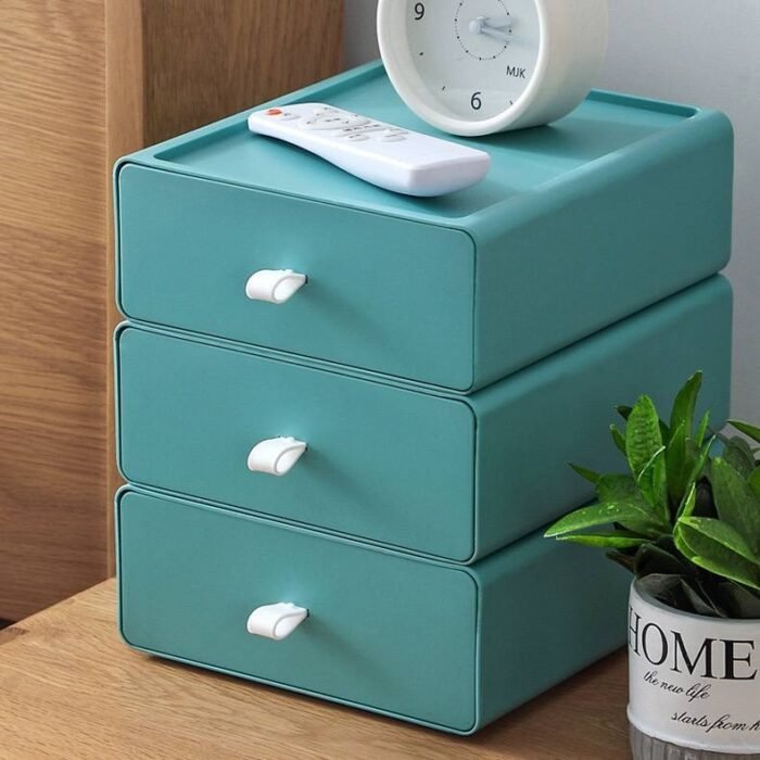 DESKTOP DRAWER STYLE STORAGE BOX(OFFICE DESK SHELF,ORGANIZING CABINET,STORAGE CABINET) 
Not the complete layers they stack o,If you want it like that you’ll buy as much as you want - Image 6