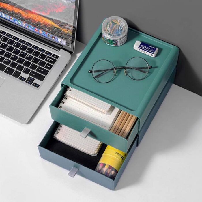 DESKTOP DRAWER STYLE STORAGE BOX(OFFICE DESK SHELF,ORGANIZING CABINET,STORAGE CABINET) 
Not the complete layers they stack o,If you want it like that you’ll buy as much as you want - Image 7