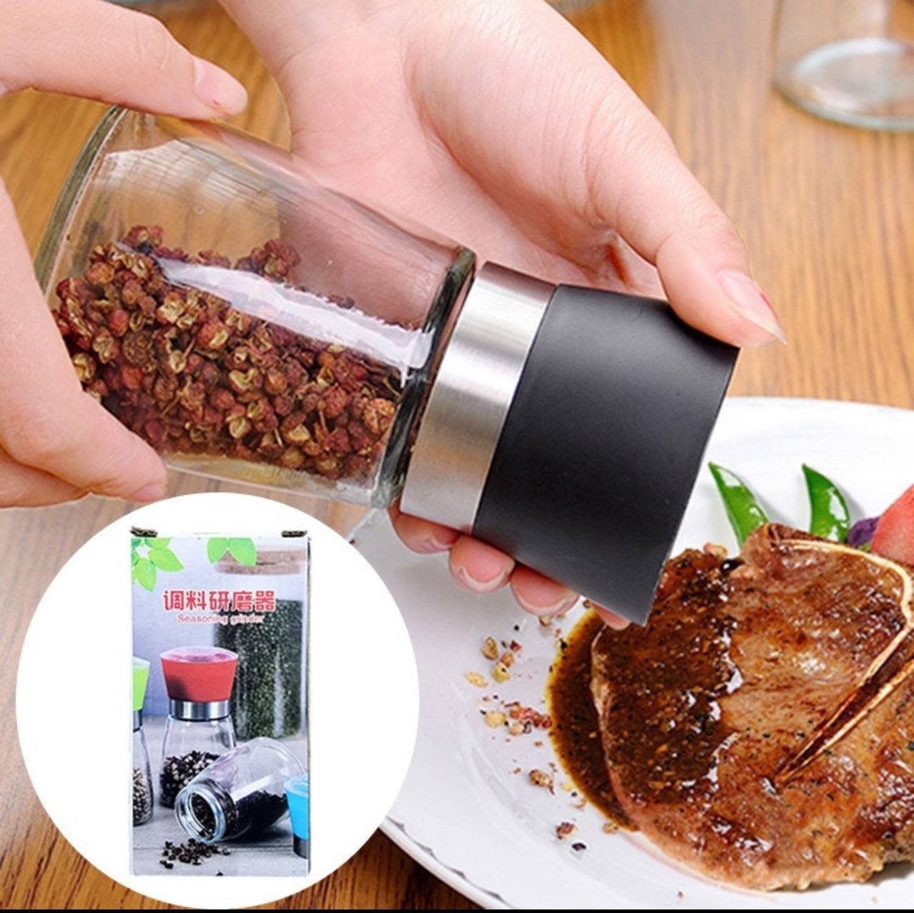 img_0777 KITCHEN SEASONING/SPICE MANUAL GRINDER AND MIXER BOTTLE - Image 1