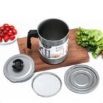 STAINLESS OIL STORAGE,FILTER AND DISPENSER OIL CUP(1.4&1.7LTR) - Image 2