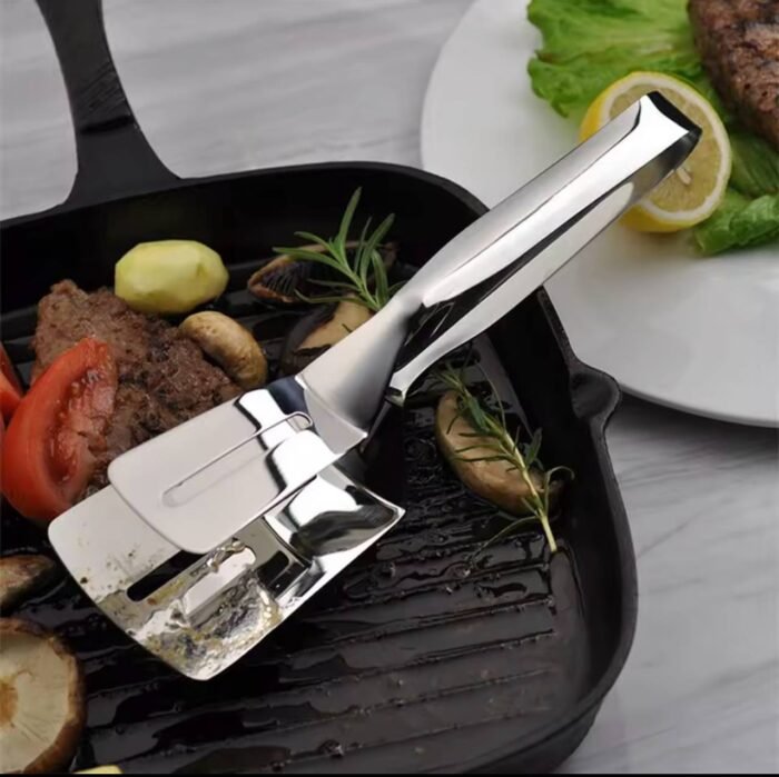 STAINLESS STEEL MULTIPURPOSE FRYING CLIP/BREAD CLIP/STEAK CLAMPS/BBQ TONG - Image 2