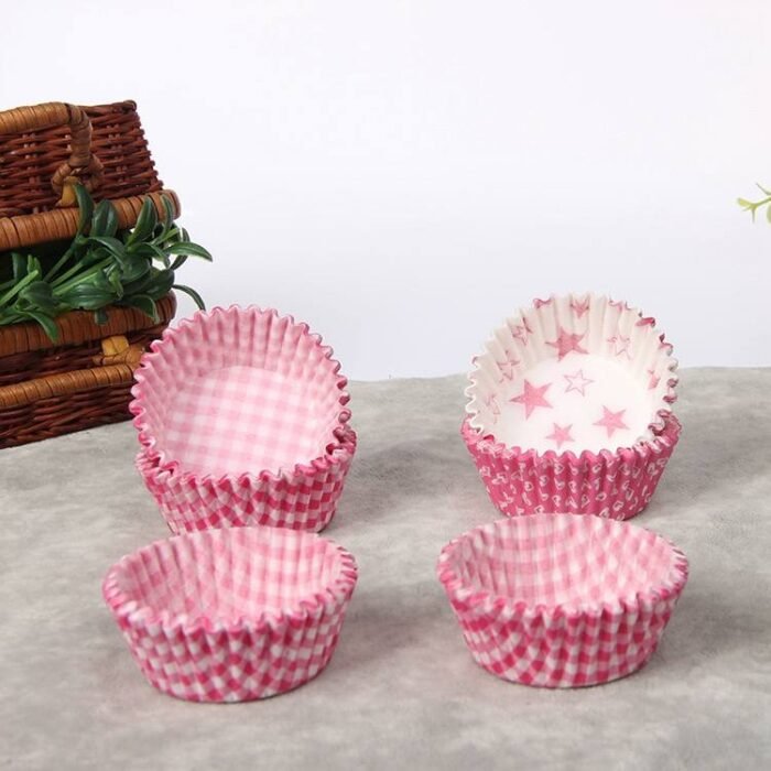 100PC OF DISPOSABLE CUPCAKE/MUFFINS/PASTRIES PAPER MINI - Image 2