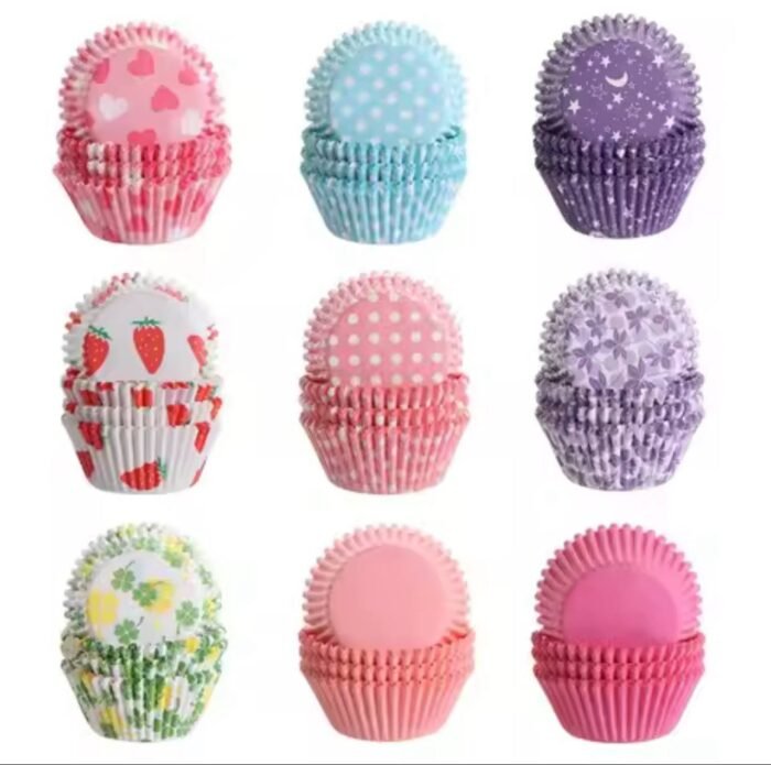 100PC OF DISPOSABLE CUPCAKE/MUFFINS/PASTRIES PAPER MINI - Image 4