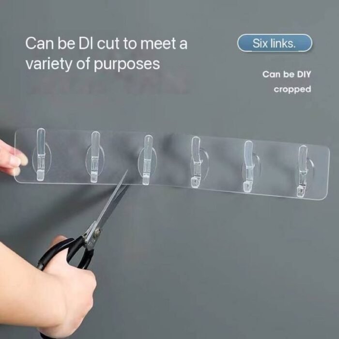 SILICON STICKY TILE/WALL  6-SLOT HANGER (Exotic, Multifunctional, No nailing/screwing Waterproof, Decorative) - Image 2