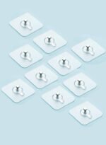 12PC ADHESIVE PIN TRANSPARENT WALL HOOK DESIGN 2 2026