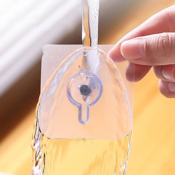 12PC ADHESIVE PIN TRANSPARENT WALL HOOK DESIGN 2 2026 - Image 3