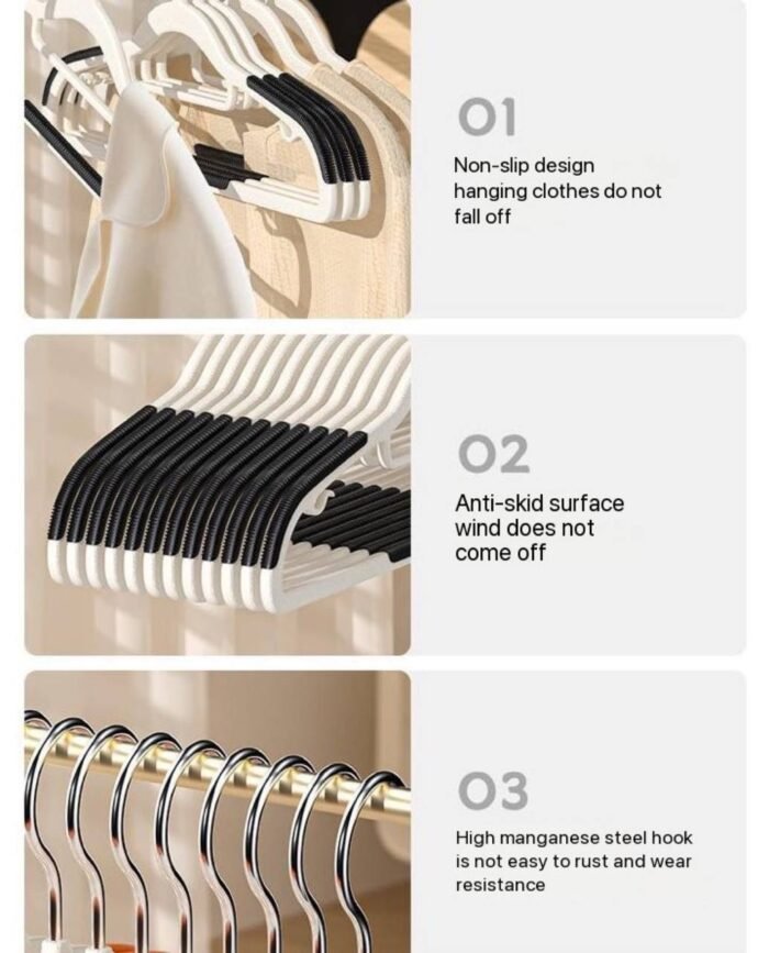 10PC NONSLIP SEAMLESS HANGER,TROUSER RACK,WARDROBE DISPLAY HANGER FIR CLOTHING STORE 2026 - Image 3