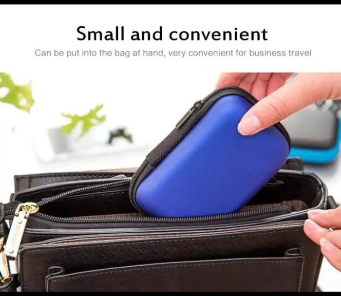 PORTABLE HANDY ESSENTIALS POUCH FOR EARPHONES/PHONE CABLES - Image 3