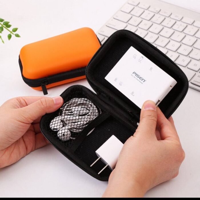 PORTABLE HANDY ESSENTIALS POUCH FOR EARPHONES/PHONE CABLES - Image 4