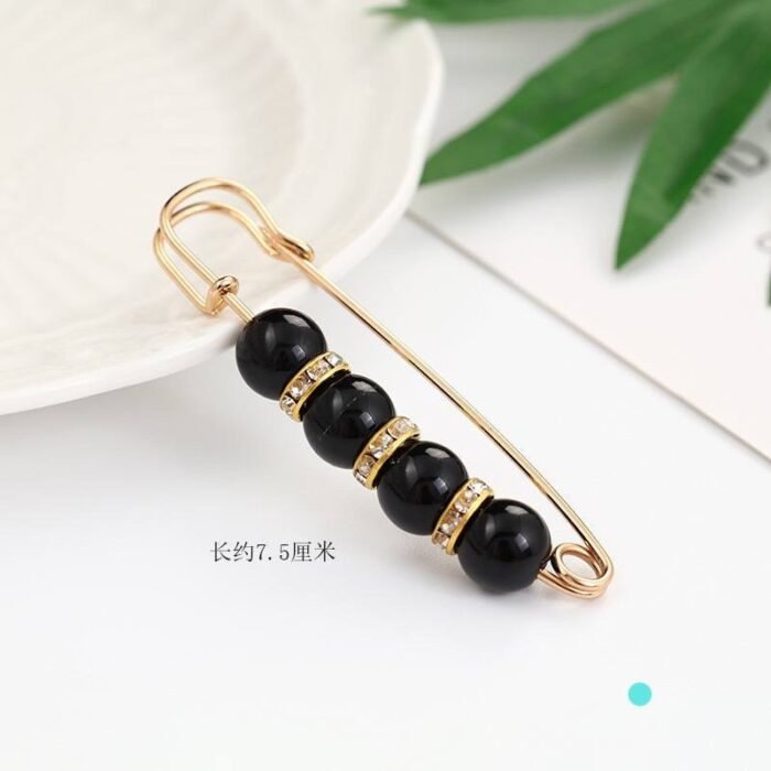 Detachable Pearl Brooch Pins Fastener Pants Pin Decoration Button Clips Sewing-Free Buckles for Jeans Waist Extender Safety Pins - Image 4