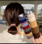 20PC SEAMLESS HIGH ELASTICITY WOMEN HAIR CANNED RUBBER BAND PONYTAIL SCRUNCHE - Image 2