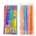 100PC COLORFUL DISPOSAL BENDABLE DRINKING STRAW - Image 2