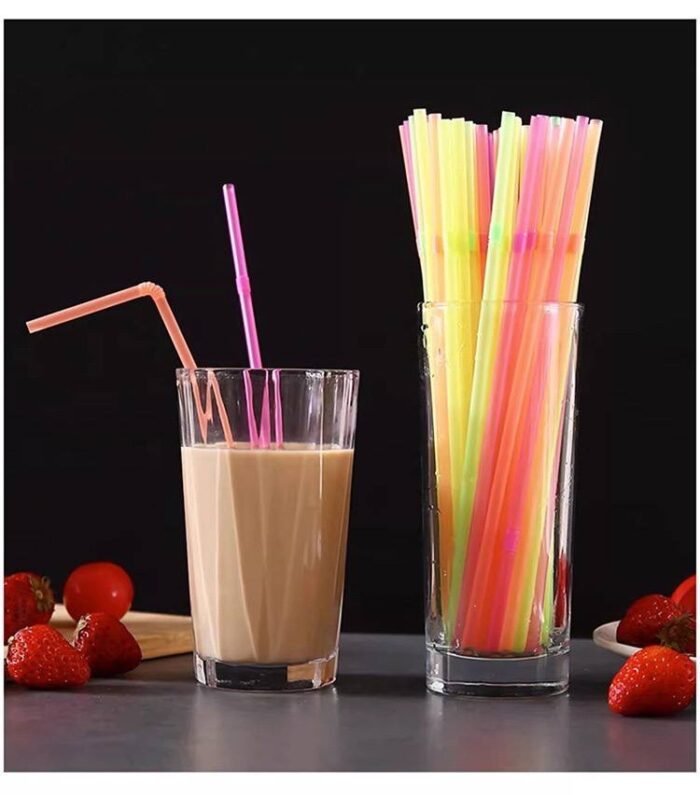 100PC DISPOSABLE DRINKING STRAW - Image 2