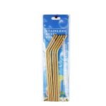 6PC STAINLESS STEEL STRAW WITH STRAW BRUSH DESIGN 1 - Image 2