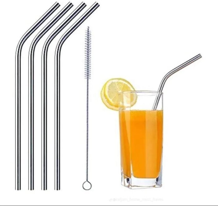 6PC STAINLESS STEEL STRAW WITH STRAW BRUSH DESIGN 1 - Image 4