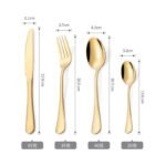 24PC SET OF QUALITY GOLD CUTLERY TABLEWARE GIFT BOX 
6 TEA SPOON
6 KNIFE
6 SPOON
6 FORK - Image 3