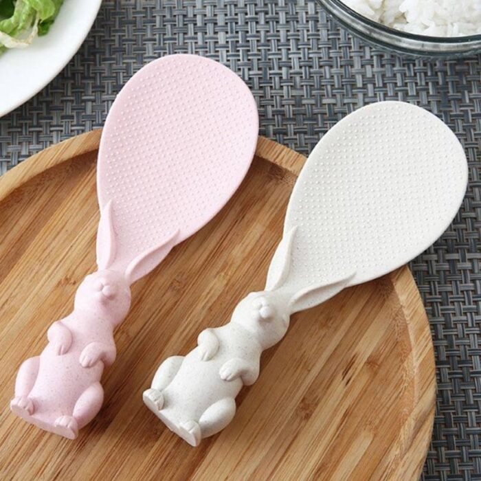 QUALITY CUTE LITTLE RABBIT KITCHEN STAND RICE NONSTICK SPOON 
Perfect for souvenir - Image 4
